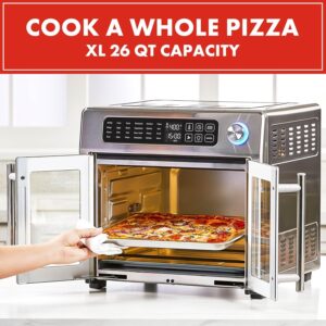 Emeril Lagasse Extra Large French Door Air Fryer Toaster Oven Combo, 24 Cooking Functions and Digital Controls, 7 Accessories Included, Stainless Steel Finish, 26QT Capacity - Image 6