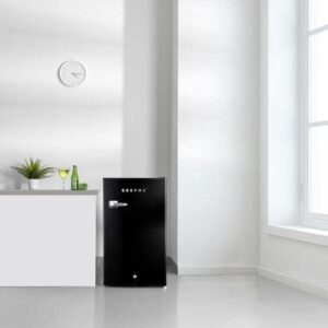 Geepas GRF1212BXE Single Door Mini Defrost Refrigerator-| Mini Fridge in Retro Design, Low Noise and Low Voltage| Quick Cooling and Easy Cleaning| Black - Image 4