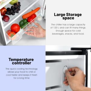 Geepas GRF1212BXE Single Door Mini Defrost Refrigerator-| Mini Fridge in Retro Design, Low Noise and Low Voltage| Quick Cooling and Easy Cleaning| Black - Image 9