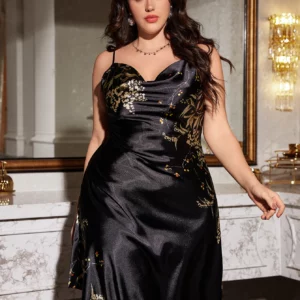 Plus Size Women's Nightdress Elegant Fashion Prints Pajamas Comfortable Snd Sexy Dress For Home Party - Image 6