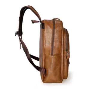 Men Backpack PU Leather Bagpack Large Laptop Backpacks Male Mochilas Casual Schoolbag For Teenagers Boys High Quality Rucksack - Image 4