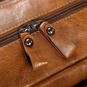Men Backpack PU Leather Bagpack Large Laptop Backpacks Male Mochilas Casual Schoolbag For Teenagers Boys High Quality Rucksack - Image 12