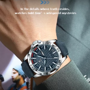 POEDAGAR Original Man Wristwatch Top Luxury Waterproof Luminous Date Week Watch For Men Quartz Sport Leather Men's Watches Reloj - Image 9