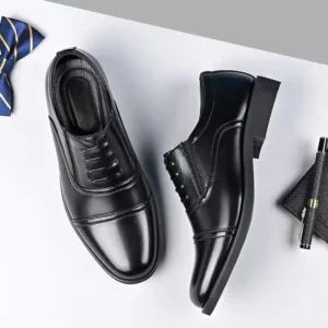 Large Size Fashionable Men's Daily Comfortable Business Office Formal Shoes Low Cut Round Toe Multifunctional Men's Wedding Shoe - Image 5