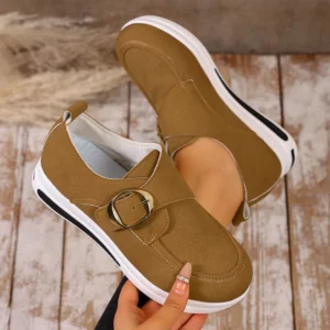 2025 Faux Suede Platform Loafers Women Lightweight Slip On Thick Sole Sneakers Woman Plus Size 43 Comfort Non Slip Casual Shoes - Image 2