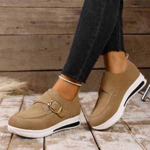 2025 Faux Suede Platform Loafers Women Lightweight Slip On Thick Sole Sneakers Woman Plus Size 43 Comfort Non Slip Casual Shoes - Image 6