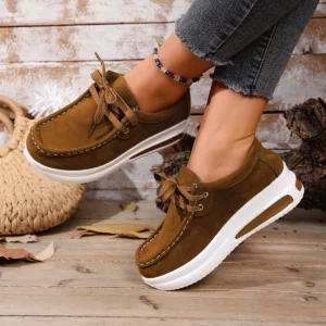 Spring/Autumn Sneakers Women Running Shoes Outdoor Breathable Lace-up Thick Bottom Casual Comfortable Shoe Large Size 36~43 - Image 1