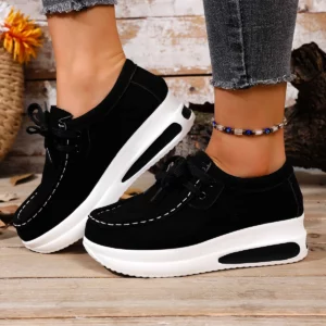 Spring/Autumn Sneakers Women Running Shoes Outdoor Breathable Lace-up Thick Bottom Casual Comfortable Shoe Large Size 36~43 - Image 2