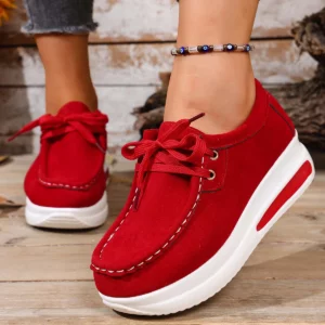 Spring/Autumn Sneakers Women Running Shoes Outdoor Breathable Lace-up Thick Bottom Casual Comfortable Shoe Large Size 36~43 - Image 3