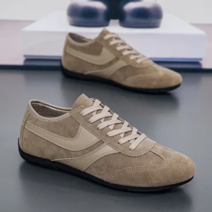 Fashion breathable men's casual shoes retro men's flat single shoes driving shoes - Image 2