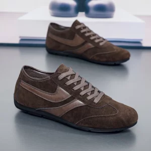 Fashion breathable men's casual shoes retro men's flat single shoes driving shoes - Image 3