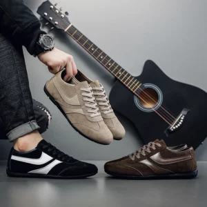 Fashion breathable men's casual shoes retro men's flat single shoes driving shoes - Image 5