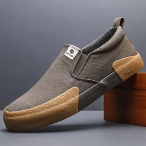 Men's Canvas Shoes Slip On Spring Autumn Breathable Wear-Resistant Slip On Classic Retro Casual Korean Styel Board Shoe SS26117 - Image 3