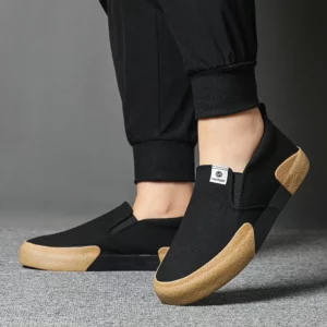 Men's Canvas Shoes Slip On Spring Autumn Breathable Wear-Resistant Slip On Classic Retro Casual Korean Styel Board Shoe SS26117 - Image 4