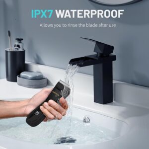 PRITECH Manscape Body Hair Trimmer for Men - Waterproof Pubic Hair Ball Trimmer, Ceramic Blade Electric Razor Body Shavers for Men with USB-C Charging, Wet/Dry Use, Nick-Free Mens Grooming Kits, Gift - Image 6