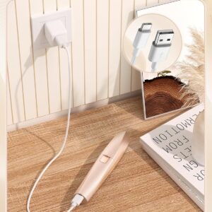 Eyebrow Trimmer Facial Hair Removal for Women: 2 in 1 Rechargeable Face Shaver and Eyebrow Razor - Painless Electric Hair Remover Device for Peach Fuzz Fine Hairs Upper Lip Chin - Image 5