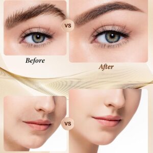 Eyebrow Trimmer Facial Hair Removal for Women: 2 in 1 Rechargeable Face Shaver and Eyebrow Razor - Painless Electric Hair Remover Device for Peach Fuzz Fine Hairs Upper Lip Chin - Image 7