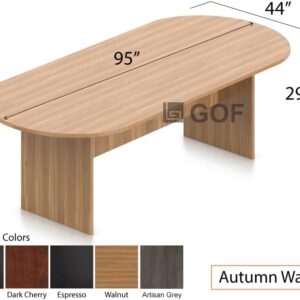 GOF 6FT, 8FT, 10FT Conference Table & Chair (G11320B) Set, Dark Cherry, Espresso, Artisan Grey, Mahogany, Walnut (8ft Table with 6 Chairs, Walnut) - Image 3