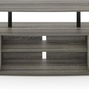 Furinno JAYA Large Entertainment Stand for TV Up to 55 Inch, French Oak Grey/Black - Image 7