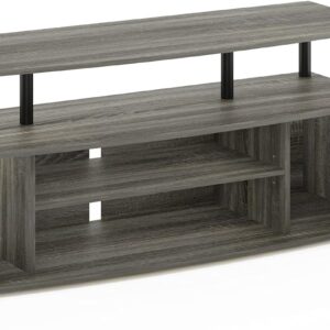 Furinno JAYA Large Entertainment Stand for TV Up to 55 Inch, French Oak Grey/Black - Image 8