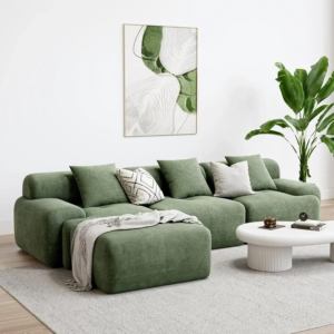 Modern L-Shape Chenille Sectional Sofa Set Three Seat Corner Sofa for Hotel & Living Room Use Durable and Eco-Friendly - Image 1