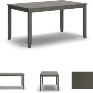 Signature Design by Ashley Caitbrook Rustic 7-Piece Dining Set – Rectangular Table with 6 X-Back Upholstered Chairs, Gray - Image 8