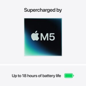 Apple 2026 MacBook Air 13-inch Laptop with M5 chip: Built for AI, 13.6-inch Liquid Retina Display, 16GB Unified Memory, 512GB SSD, 12MP Center Stage Camera, Touch ID, Wi-Fi 7; Midnight - Image 3