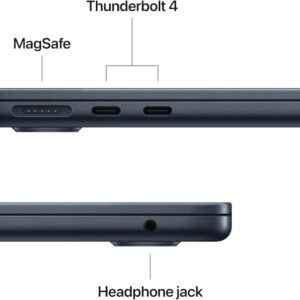 Apple 2026 MacBook Air 13-inch Laptop with M5 chip: Built for AI, 13.6-inch Liquid Retina Display, 16GB Unified Memory, 512GB SSD, 12MP Center Stage Camera, Touch ID, Wi-Fi 7; Midnight - Image 5
