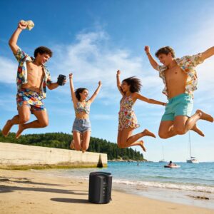 Portable Bluetooth Speaker, IPX7 Waterproof Wireless Speaker with 20W Loud Stereo Sound, 15H Playtime & Beat-Synced RGB Light, Small Outdoor Speaker for Shower, Pool, Beach, Hiking and Gifts - Image 6