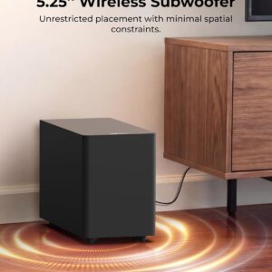 ULTIMEA Sound Bar with Wireless Subwoofer, 240W Peak Power, VoiceMX & BassMX, App Control, 2.1ch Soundbar for Smart TV, Adjustable Bass, HDMI, Optical, Bluetooth 6.0, Poseidon M30 (2026 Model) - Image 6