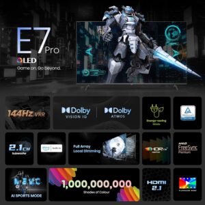 Hisense 100 Inch 4K 144Hz QLED VIDAA Dolby Atmos HDR VRR PRO-Full Array Local Dimming,Dolby Vision Atmos,Freesync, Subwoofer,Youtube Netflix Disney+ Shahid E7N PRO 100E7N PRO (2024 NEW) - Image 3