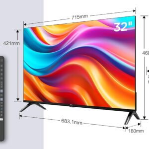 TCL 32 Inch LED HDR Full Frameless Smart TV, Android TV, Google Assistant, Dolby Audio Sound, Netflix, Youtube, Google Play Store, 32S5400AF - (2024 Model) - Image 3
