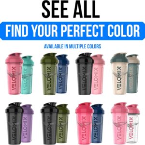 VELOMIX -2 Pack- 28 oz Protein Shaker Bottles for Protein Mixes - 2x Wire Whisk | Leak Proof Shaker Cups for Protein Shakes | Protein Shaker Bottle Pack (Black/Transparent) - Image 8
