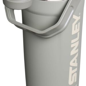 STANLEY Vitalize Shaker Bottle 20 oz | Leakproof Insulated Stainless Steel Shaker Cup | Base Storage and Twist On Fast Flow Lid | Protein Shakes and Pre Workout Powder | BPA-Free | Sage Grey - Image 4
