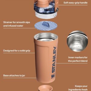 STANLEY Vitalize Shaker Bottle 20 oz | Leakproof Insulated Stainless Steel Shaker Cup | Base Storage and Twist On Fast Flow Lid | Protein Shakes and Pre Workout Powder | BPA-Free | Sage Grey - Image 6