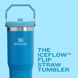 Stanley IceFlow 2.0 Flip Straw Tumbler with Handle 30 oz | Twist On Lid and Flip Up Straw | Leak Resistant Water Bottle | Insulated Stainless Steel | BPA-Free | Dried Pine - Image 5