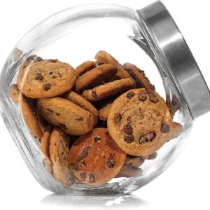 JoyJolt All-Sides Cookie Jar. Set of 2 Cookie Jars for Kitchen Counter with Lids, Candy Jar, Dog Treat Container, Laundry Detergent Container, Large Canisters, Half Gallon Glass Jar with Lid Airtight - Image 2