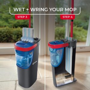 O-Cedar H2prO Flat Mop System | Quick Cleaning Tool | Clean with Water | Machine Washable Reusable Microfiber Mop Pad | Safe on Wood Floors, Vinyl, Tile, Baseboards, Walls - Image 5