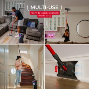 O-Cedar H2prO Flat Mop System | Quick Cleaning Tool | Clean with Water | Machine Washable Reusable Microfiber Mop Pad | Safe on Wood Floors, Vinyl, Tile, Baseboards, Walls - Image 7