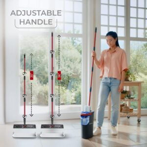 O-Cedar H2prO Flat Mop System | Quick Cleaning Tool | Clean with Water | Machine Washable Reusable Microfiber Mop Pad | Safe on Wood Floors, Vinyl, Tile, Baseboards, Walls - Image 8