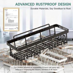 Veken Shower Caddy 6-Pack, Advanced Rustproof Design, No Drilling Adhesive Shelves, Rack with Soap Holder, Large Capacity Bathroom Organizers and Storage, Wall-Mounted Kitchen & Home Decor - Image 6