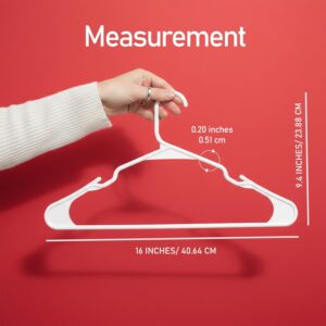 Utopia Home - Plastic Hangers 50 Pack - Space Saving Clothes Hanger - Durable and Strong Closet Organizers and Storage Makes It Ideal Stocking Stuffers or Apartment or Dorm Room Essentials - Image 3