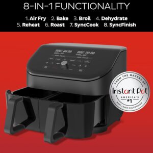 Instant Pot Vortex Plus XL 8QT ClearCook Air Fryer, Clear Windows, Custom Programming, 8-in-1 Functions that Crisps, Broils, Roasts, Dehydrates, Bakes, Reheats, from the Makers of Instant Pot, Black - Image 5