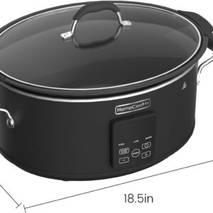 HOMECOOKIN Slow Cooker, Extra Large 10 Quart Digital Programmable Slow Cookers with Timer, Dishwasher Safe Glass Lid & Crock, Kitchen Appliance for Families and Gatherings, Black - Image 2