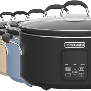 HOMECOOKIN Slow Cooker, Extra Large 10 Quart Digital Programmable Slow Cookers with Timer, Dishwasher Safe Glass Lid & Crock, Kitchen Appliance for Families and Gatherings, Black - Image 3