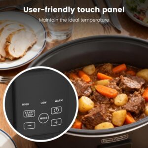 HOMECOOKIN Slow Cooker, Extra Large 10 Quart Digital Programmable Slow Cookers with Timer, Dishwasher Safe Glass Lid & Crock, Kitchen Appliance for Families and Gatherings, Black - Image 5