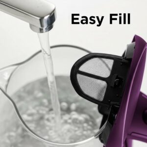 OVENTE Electric Kettle, 1.5L Borosilicate Glass Countertop Water Heater and Boiler for Coffee or Tea, BPA-Free, Auto Shut-Off, Boil-Dry Protection, Removable and Washable Spout Filter, Purple KG83P - Image 6