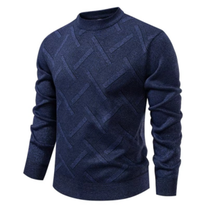 New Sweater Men Casual Knitted Pullover Solid Color Warm Regular Fit Round Neck Sweater Pullovers Mens Sweatwear - Image 6
