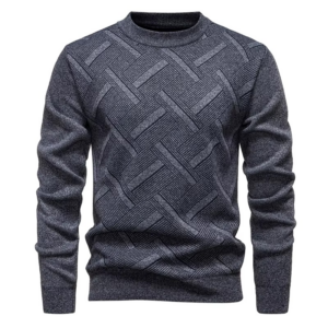 New Sweater Men Casual Knitted Pullover Solid Color Warm Regular Fit Round Neck Sweater Pullovers Mens Sweatwear - Image 7