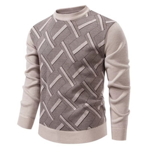 New Sweater Men Casual Knitted Pullover Solid Color Warm Regular Fit Round Neck Sweater Pullovers Mens Sweatwear - Image 3